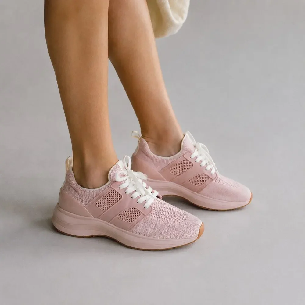 Tory Burch T Sock Runner Sneaker Womens 9.5M Pink Lace-up Low Top Trainers